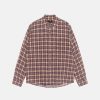 STÜSSY MATTHEW SHIRT PRINTED PLAID BRICK SHORTSLEEVE