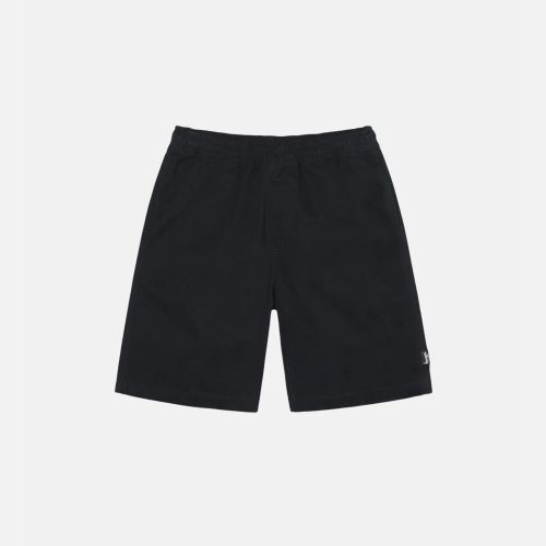 STÜSSY BEACH SHORT BRUSHED COTTON BLACK SHORTS