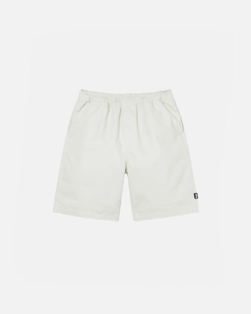 STÜSSY BEACH SHORT BRUSHED COTTON BONE SHORTS