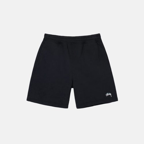 STÜSSY STOCK LOGO SWEATSHORT BLACK SHORTS