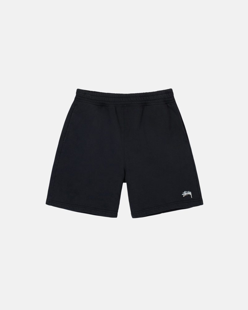 STÜSSY STOCK LOGO SWEATSHORT BLACK SHORTS