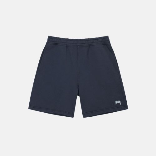 STÜSSY STOCK LOGO SWEATSHORT NAVY SHORTS