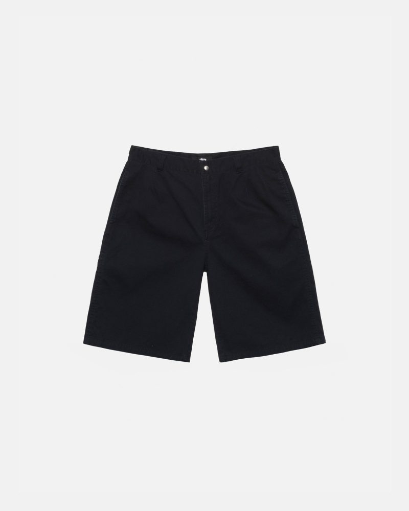 STÜSSY CHINO WORK SHORT BLACK SHORTS