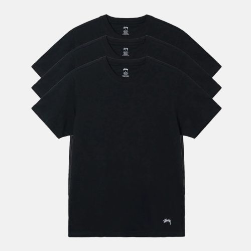 STÜSSY STÜSSY UNDERSHIRTS 3 PACK BLACK SHORTSLEEVE