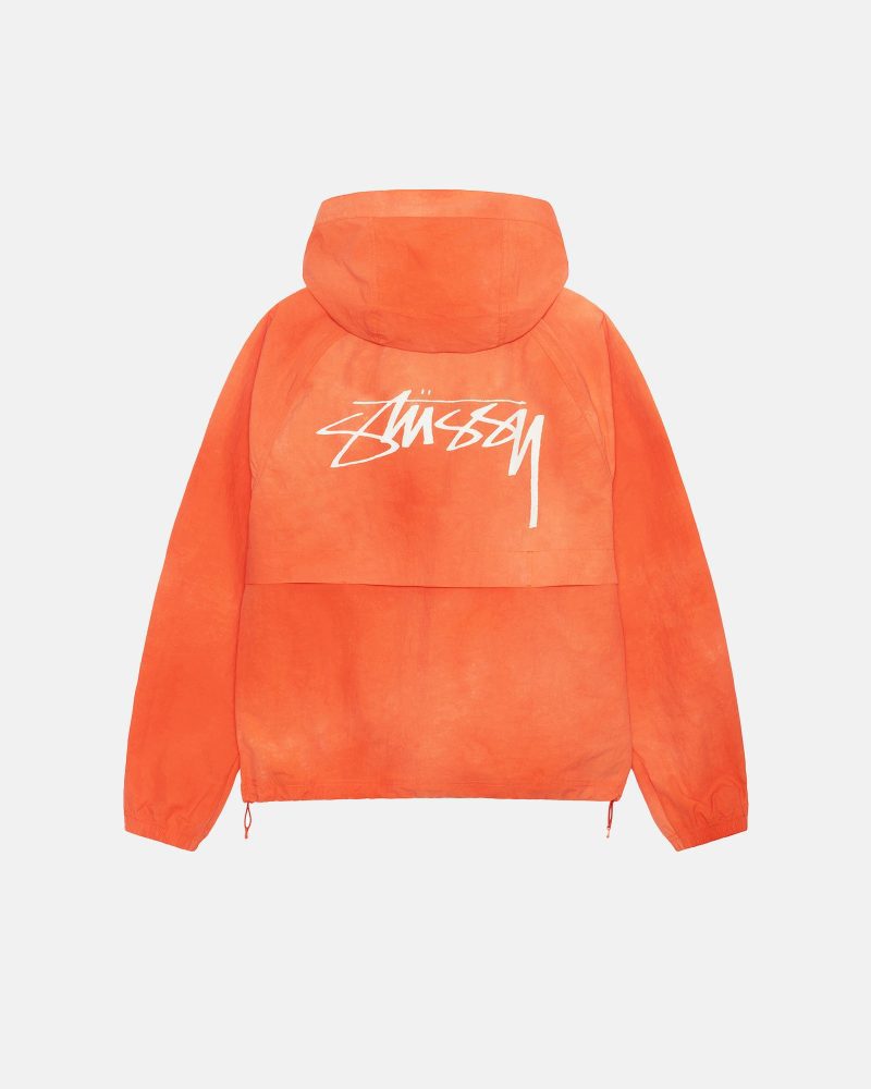 STÜSSY BEACH SHELL WAVE DYE PERSIMMON OUTERWEAR | hero:main:collection:new-arrivals,outerwear,all