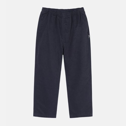 STÜSSY BEACH PANT BRUSHED COTTON NAVY PANTS | hero:main:collection:new-arrivals,pants,all,bottoms