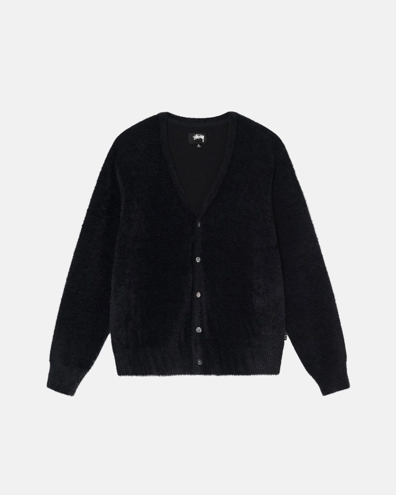 SHAGGY CARDIGAN BLACK KNIT | hero:main:collection:new-arrivals,knits,all