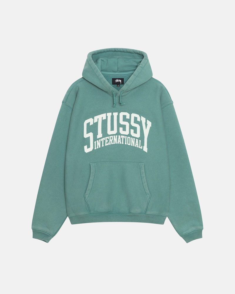 STÜSSY RELAXED HOODIE INTERNATIONAL TEAL SWEATS