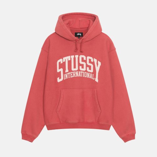 STÜSSY RELAXED HOODIE INTERNATIONAL WASHED RED SWEATS