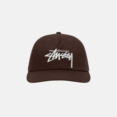 STÜSSY MID-DEPTH BIG STOCK SNAPBACK OAK HEADWEAR