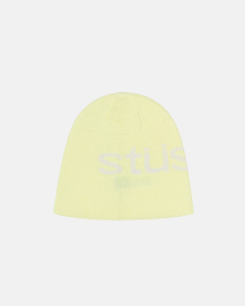 STÜSSY SKULLCAP HELVETICA UV YELLOW HEADWEAR