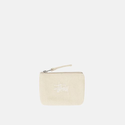 STÜSSY CANVAS COIN POUCH NATURAL ACCESSORY