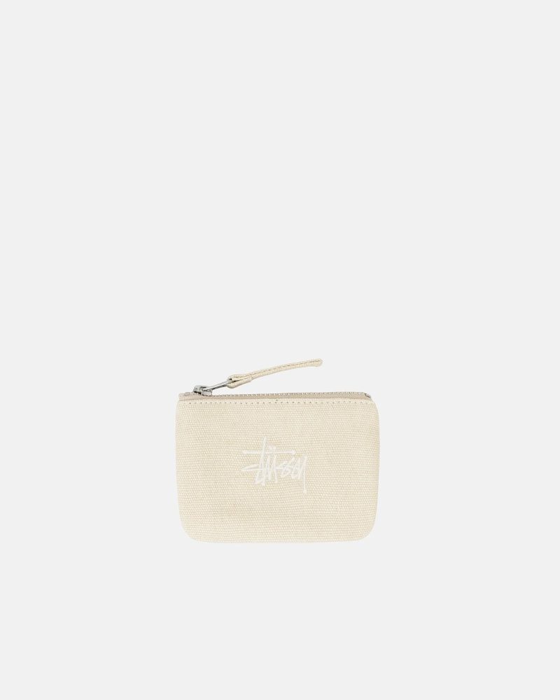 STÜSSY CANVAS COIN POUCH NATURAL ACCESSORY