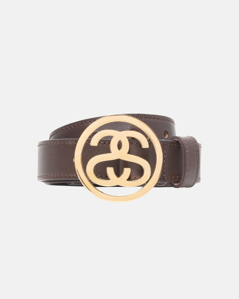 STÜSSY SS-LINK BUCKLE BELT BROWN ACCESSORY