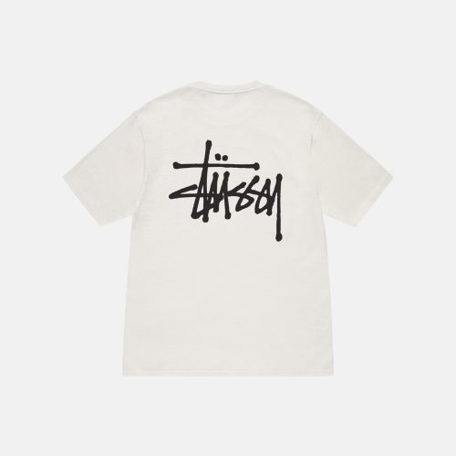 STÜSSY BASIC STÜSSY TEE PIGMENT DYED NATURAL SHORTSLEEVE