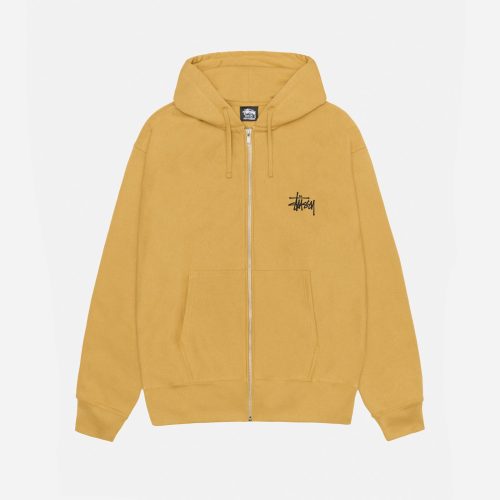 BASIC STÜSSY ZIP HOODIE CURRY SWEATS