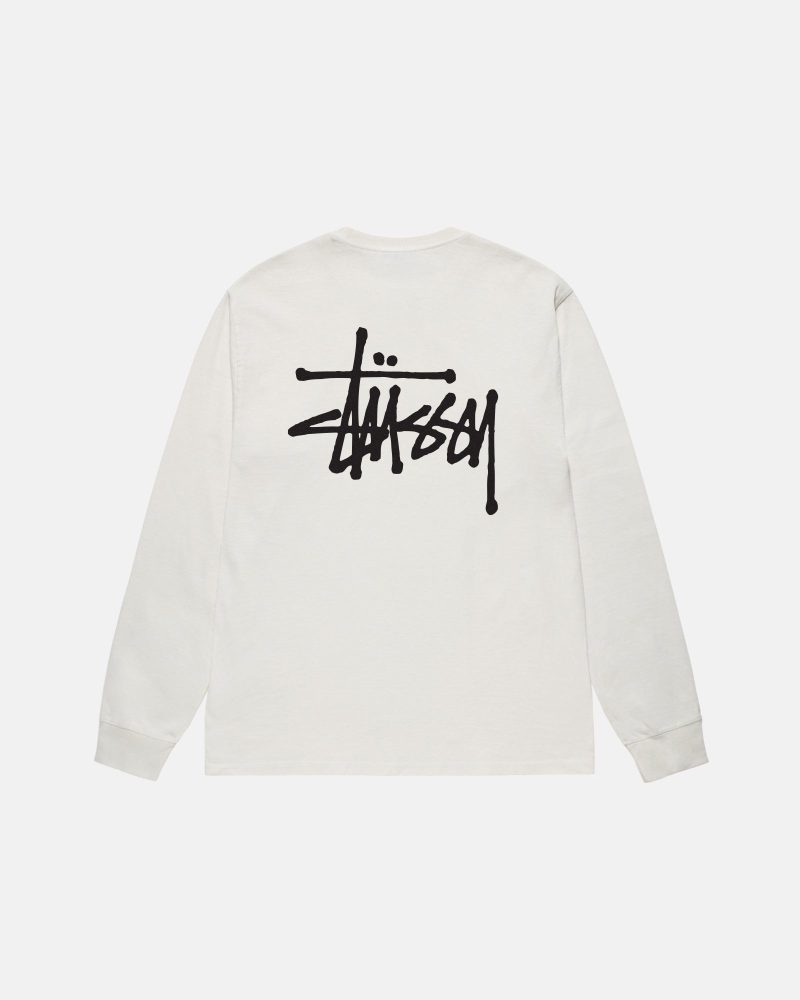 BASIC STÜSSY LS TEE PIGMENT DYED NATURAL LONGSLEEVE