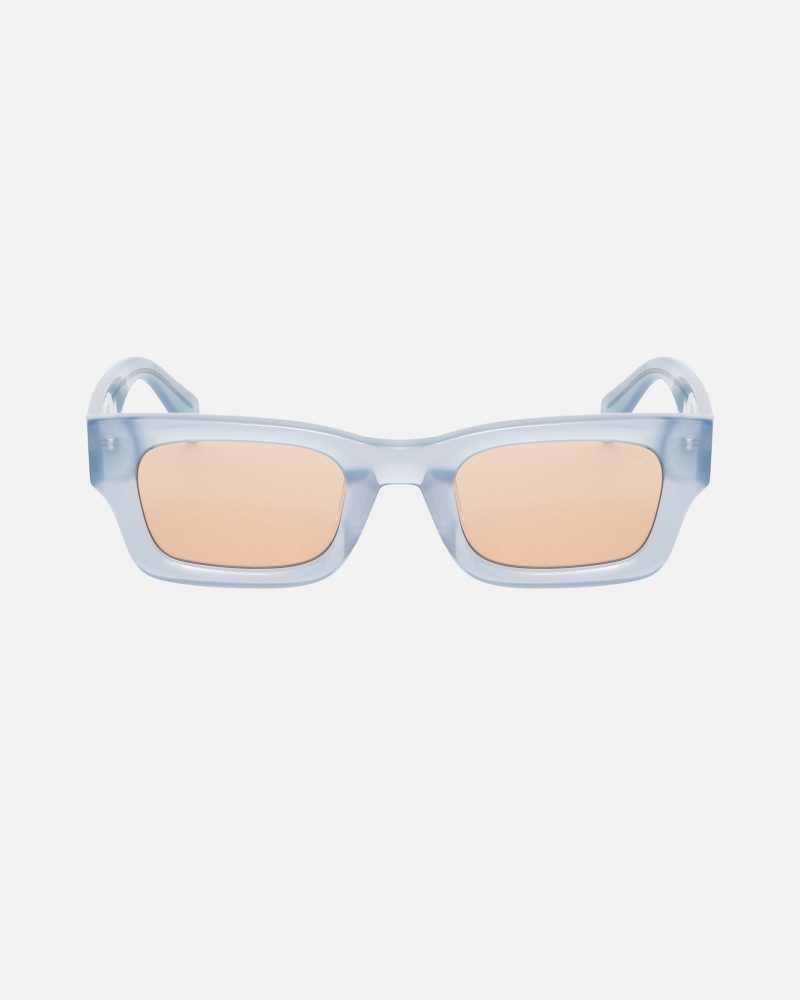 Stüssy Vincent Sunglasses Slate Blue / Orange Lens Eyewear