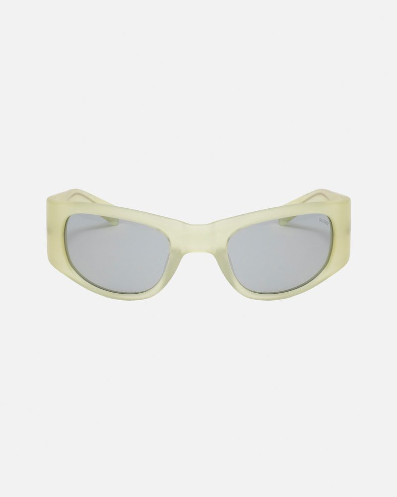 Stüssy Rene Sunglasses Matte Yellow / Light Grey Lens Eyewear